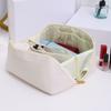 Leather Travel Cosmetic Bag Portable Makeup Pouch Women Waterproof Bathroom Washbag Multifunction Toiletry Kit