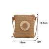 Grass Woven Shoulder Bag Casual Small Braided Crossbody Bag Women Beach Purse and Handbags Summer Sling Bag CLE