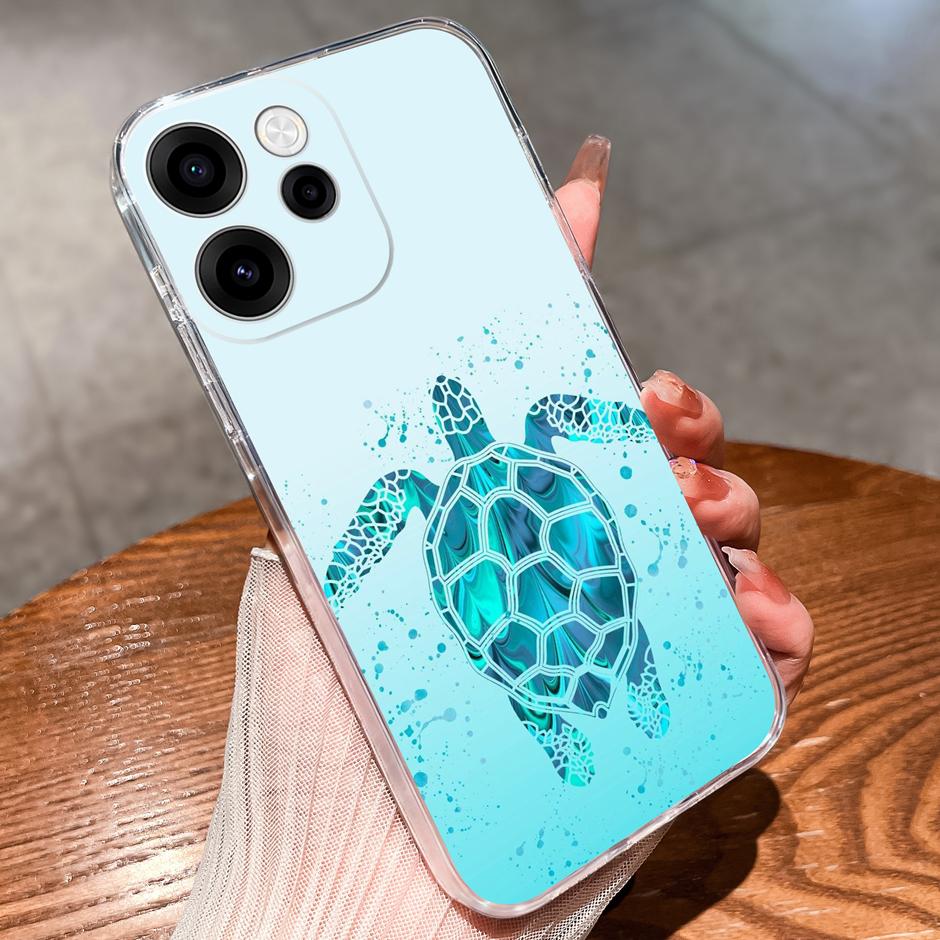 Чехол для OPPO Reno15Pro Reno15F Милая свинка Динозавр Минималистичный Прочный Прозрачный корпус для OPPO Reno15 F Reno 15 Pro Coque