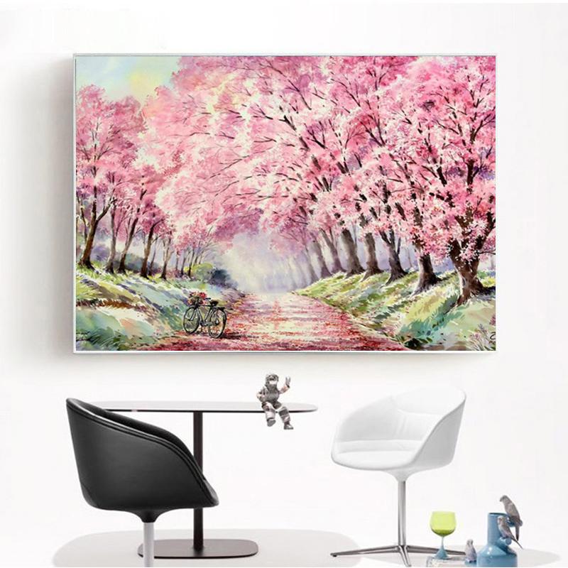 Алмазная вышивка Пейзаж Дерево Лес Алмазная картина Вышивка крестом Горный хрусталь Мозаика Украшение