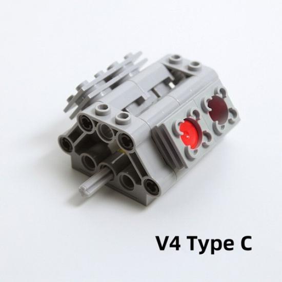 Новые детали Technic Блок цилиндров поршня V6 V2 V4 Кирпичики Модель DIY Игрушка для le*go
