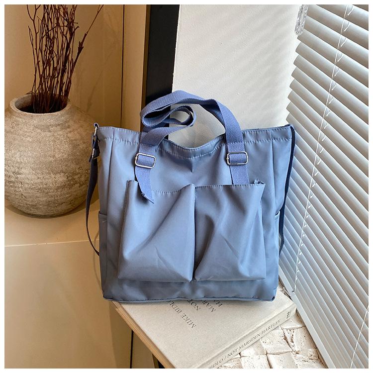 Женская сумка новая модная сумка-мессенджер для поездок на работу, студенческая сумка большой вместимости для книг, японская и корейская холщовая сумка-мессенджер с двойным карманом