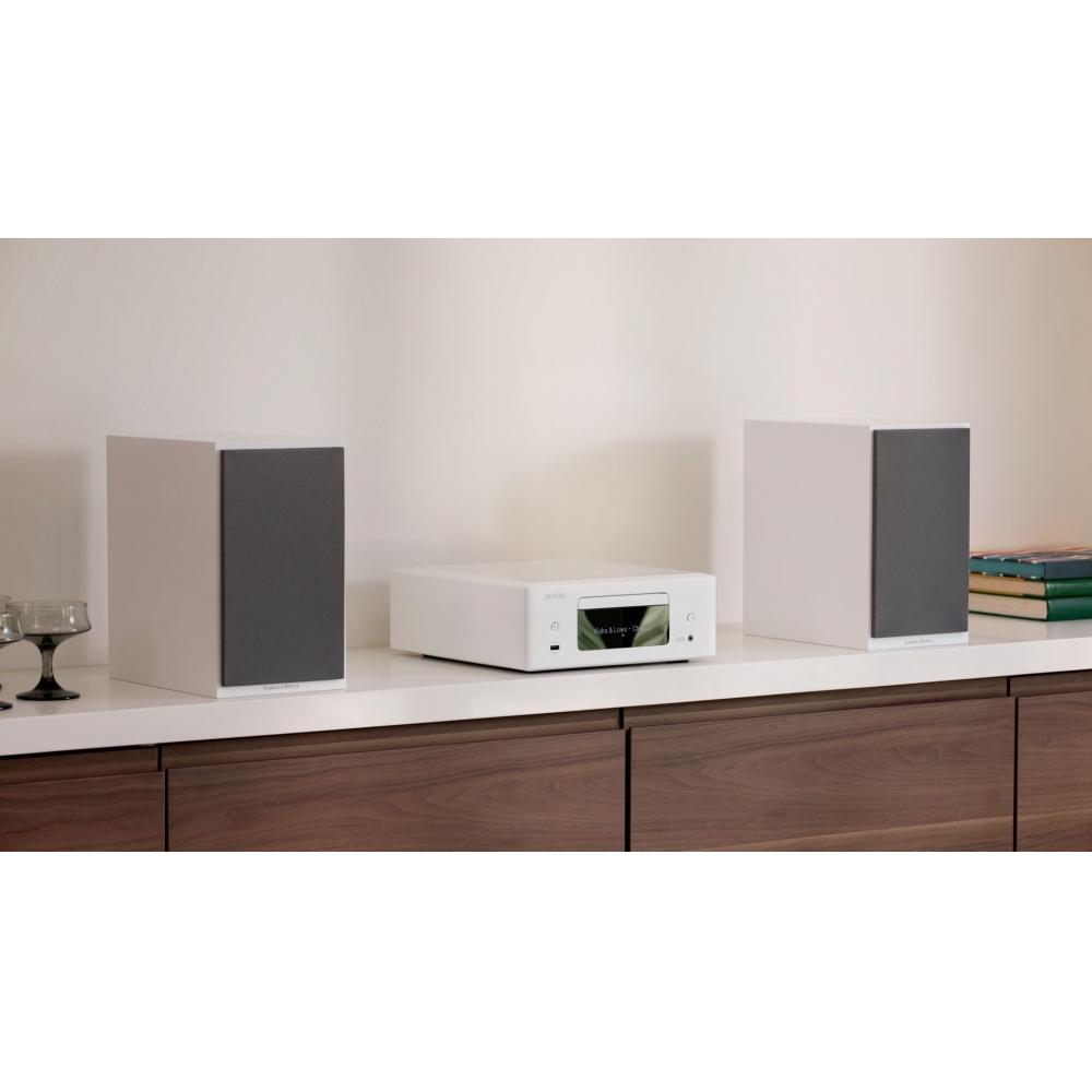 Denon RCD-N12 Network CD Receiver HEOSHigh ResolutionHDMI ARC Compatible White RCDN12W