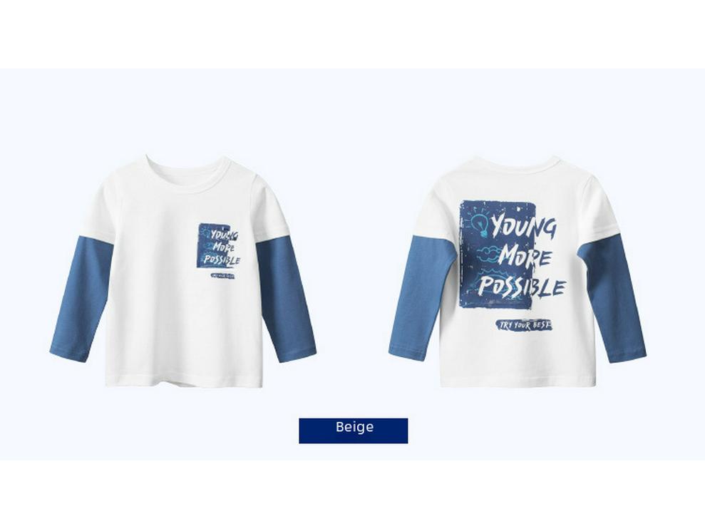 Футболка с длинными рукавами для мальчиков 27kids 2024 осень в корейском стиле