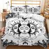 Quilt Cover Three-Piece Sun And Moon Simple Wind Bedding Digital Printing Kit