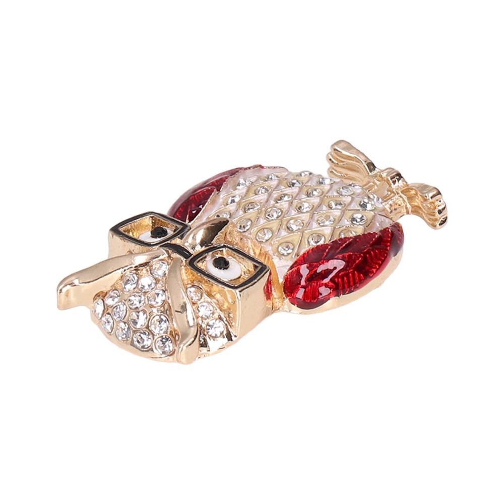 1pcs Owl Design Owl Brooch Alloy Crystal Rhinestone Brooch Cute Animal Brooch  Clothing Decoration