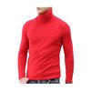 Men Layering Top High Collar Prevent Neck from Wind Highly Stretchy Slim Fit Solid Color