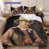 Hollywood movie star John Wayne bedding, duvet cover, pillowcase, home decoration, birthday gift (1 * duvet cover+2 * pillowcase, coreless)