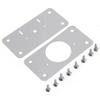 10Pcs Cabinet Hinge Repair Plate Kit Stainless Steel Door Hinge Mounting Plate With Holes For Home Kitchen Cupboard Furniture