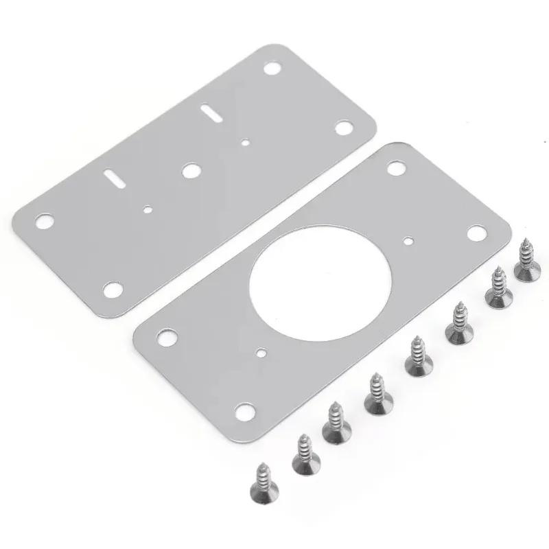 10Pcs Cabinet Hinge Repair Plate Kit Stainless Steel Door Hinge Mounting Plate With Holes For Home Kitchen Cupboard Furniture