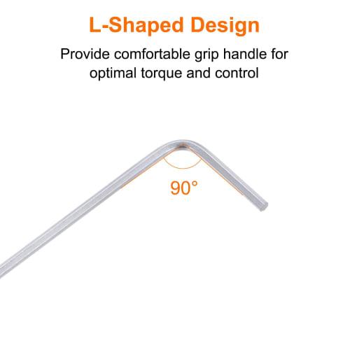 uxcell 2mm Ball Head L-Shaped Hex Wrench Set, Long Precision Tool Set, Easy to Apply Force, for Tightening, DIY Tools, Total Length 102mm