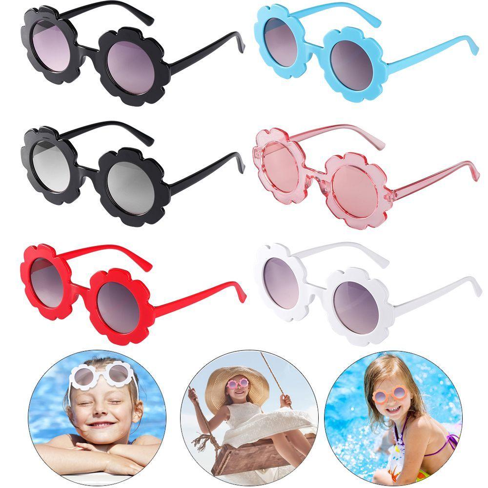 1pc Cute Cool Eyewear Streetwear Trend Children Sunglasses Vintage Sun Glasses Flower Shape