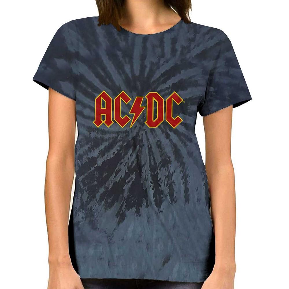 AC/DC Unisex Adult Dip Dye Logo T-Shirt