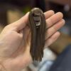 1/6 Scale Female Soldier Head Sculpt with Brown Long Side-Parted Wig A38