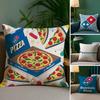 Food Anime D-Domino's Pizza Pillow Case Plush Fabric Soft Double Sided Print Home Sofa High Quality Cushion Cover Throw