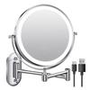 Double-sided Wall Mounted Makeup Mirror 360° Rotating Telescopic Makeup Mirror  Beauty Mirror