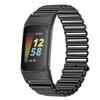 For Fitbit Charge 5/6 Stainless Steel Watch Strap Electroplating Color Wrist Bracelet Band