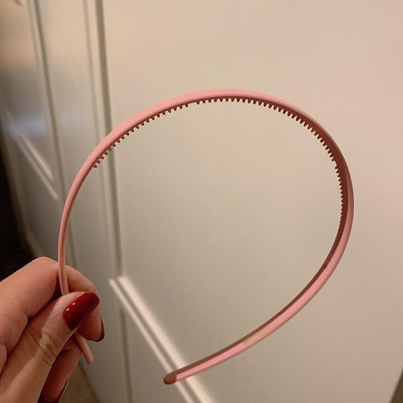 Модные повязки для волос для женщин, ободок, разноцветные однотонные, нескользящие, с тонким краем, повязка на голову, обруч для волос для девочек, повязка для волос, аксессуары для волос