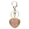 Key Chain Love Heart Rhinestone Key Ring Pendant Accessories for Lady Bag and Purses