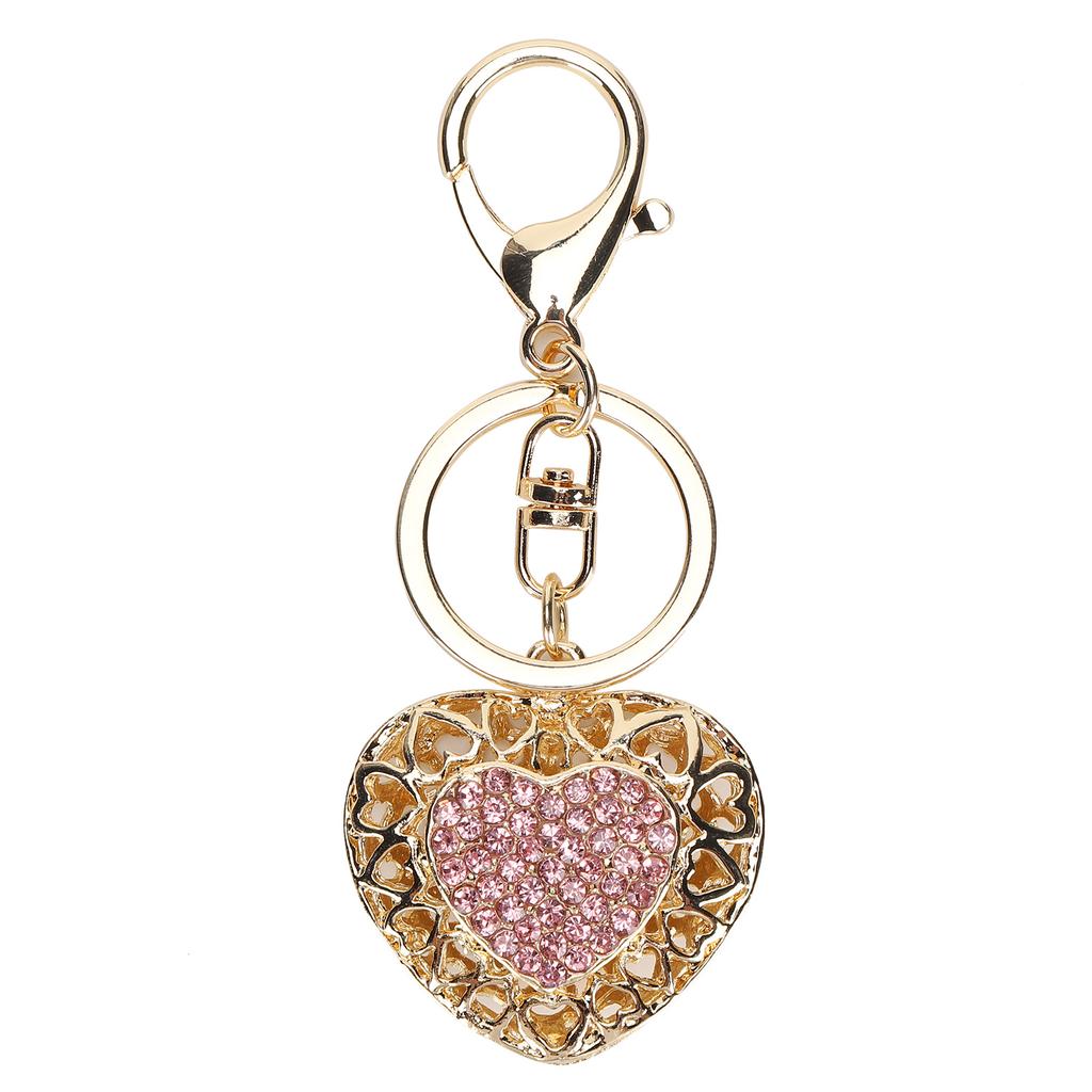 Брелок для ключей Love Heart со стразами, брелок для ключей, подвеска, аксессуары для женских сумок и кошельков