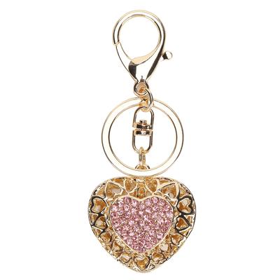 Брелок для ключей Love Heart со стразами, брелок для ключей, подвеска, аксессуары для женских сумок и кошельков
