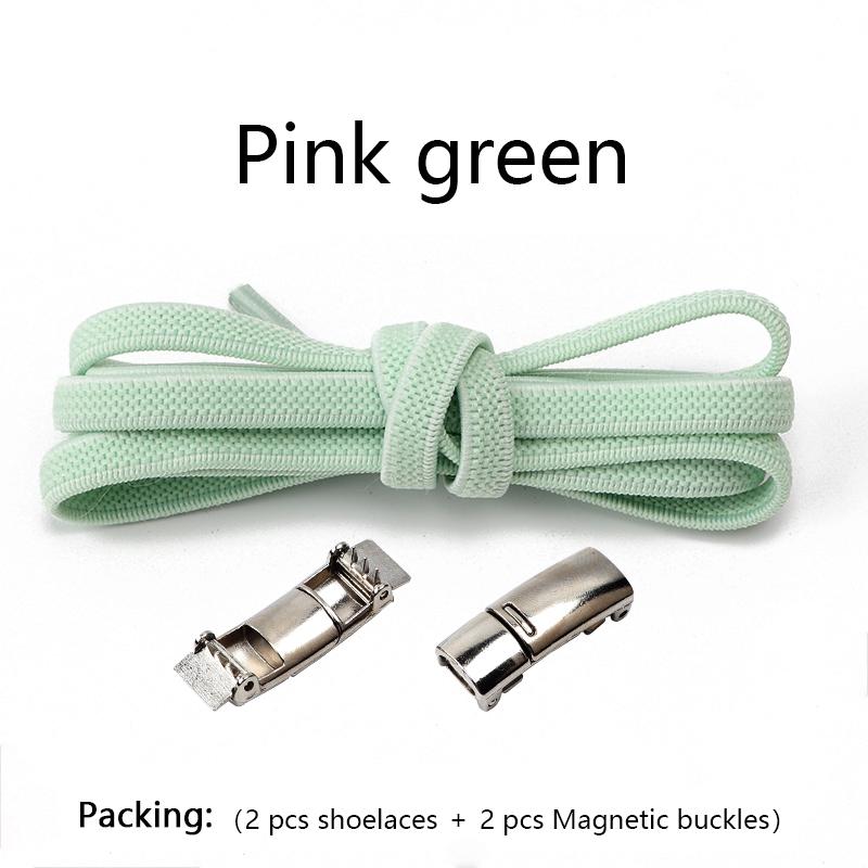 1 пара шнурков без завязывания, магнитная застежка, эластичные шнурки для детских и взрослых кроссовок, плоские резиновые шнурки