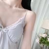 2025 Women's Ice Silk Camisole Nightdress & Robe Set - Sexy, Light Luxury Style for Home or Outdoors