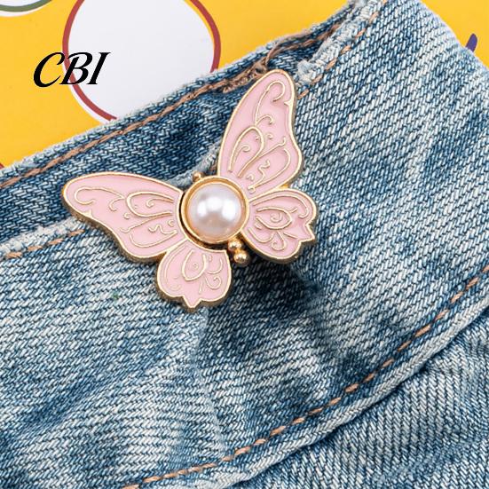 Skirt Fashion Accessory Pin Waist Tightener Butterfly Pins, No-Sew Pants Tighteners, Removable Safety for Low Slit Dress Pins Loose Jeans Skirts