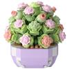 Potted Building Block Succulent Simulation Cactus Sunflower Micro Particle Building Block Toy Desktop Decoration Birthday Toy