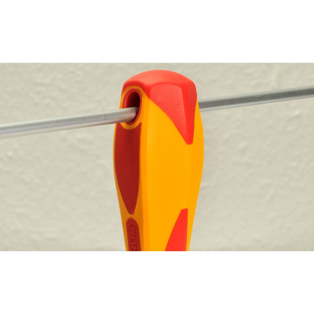 [Оригинальный отечественный продукт] BONDHUS Отрицательная изоляция (VDE) Отвертка с наконечником 5,5 мм x Длина стержня 125 мм [Общая длина: Диаметр рукоятки 235 мм: 34