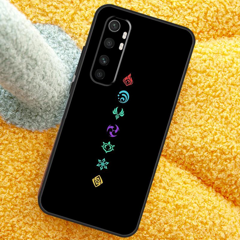 Genshin Impact Elements Case For POCO X3 X4 X5 F5 Pro M5s C40 F4 GT F3 Cover For Xiaomi 12T 11T Pro 12 13 Lite 12X