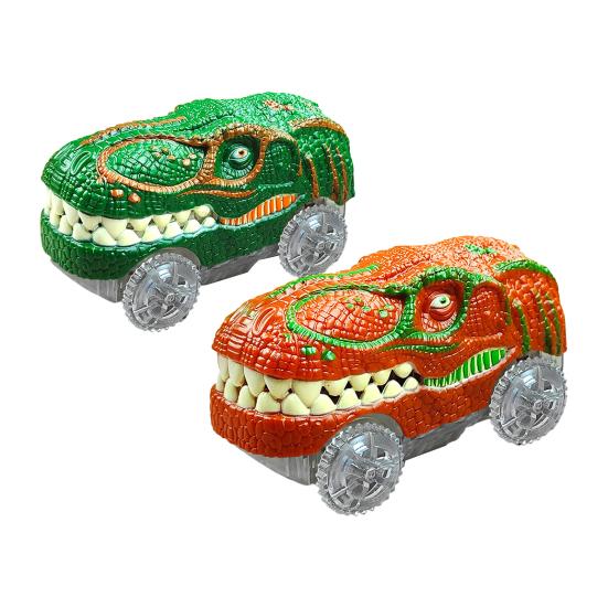 Детский поезд-динозавр Игрушка для сборки трека Dino Train Развитие мелкой моторики Малыши Мальчики Девочки Образовательная гоночная игрушка-поезд