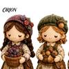 Набор для начинающих шитье Пэчворк Девочка DIY Набор, 3D Кукла Набор для творчества с вырезанной без шитья тканью Нитки Иголки, Милый для домашнего декора Ручная работа Подарок