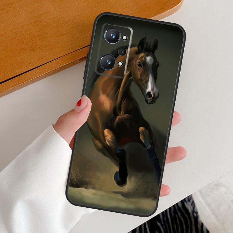 Бегущие Лошади Животное Для Realme 15 Pro GT7 GT6 10 11 12 13 14 Pro Plus C67 C63 C61 C55 C51 C53 C35 C75 C65 Чехол