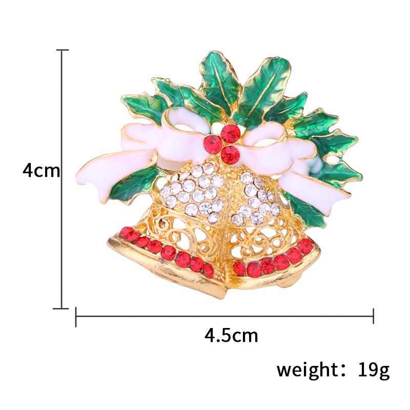 Christmas Brooches Set Tree Santa Snowman Sleigh Bell Boots Pin for Xmas Sweater Decoration Body Accessories
