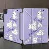 Фиолетовый и Белый Чехол для Планшета с Кроликом для iPad Mini 6 7 Air 4 5 M3 M2 1 2 M4 11 дюймов Pro 2025 Pro 11-го 10-го 9-го 8-го 7-го