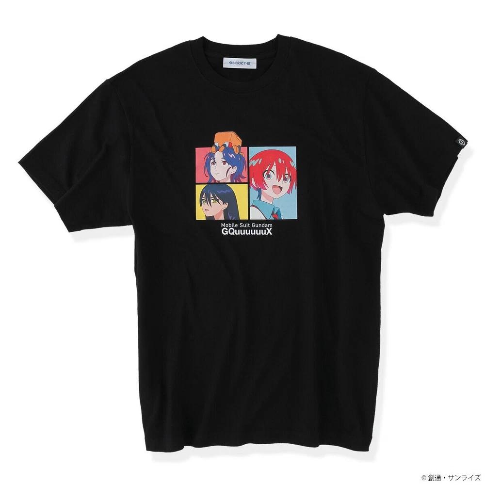 StrictG Mobile Suit Gundam Gquuuuuux Футболки с персонажами Черные Япония Новые