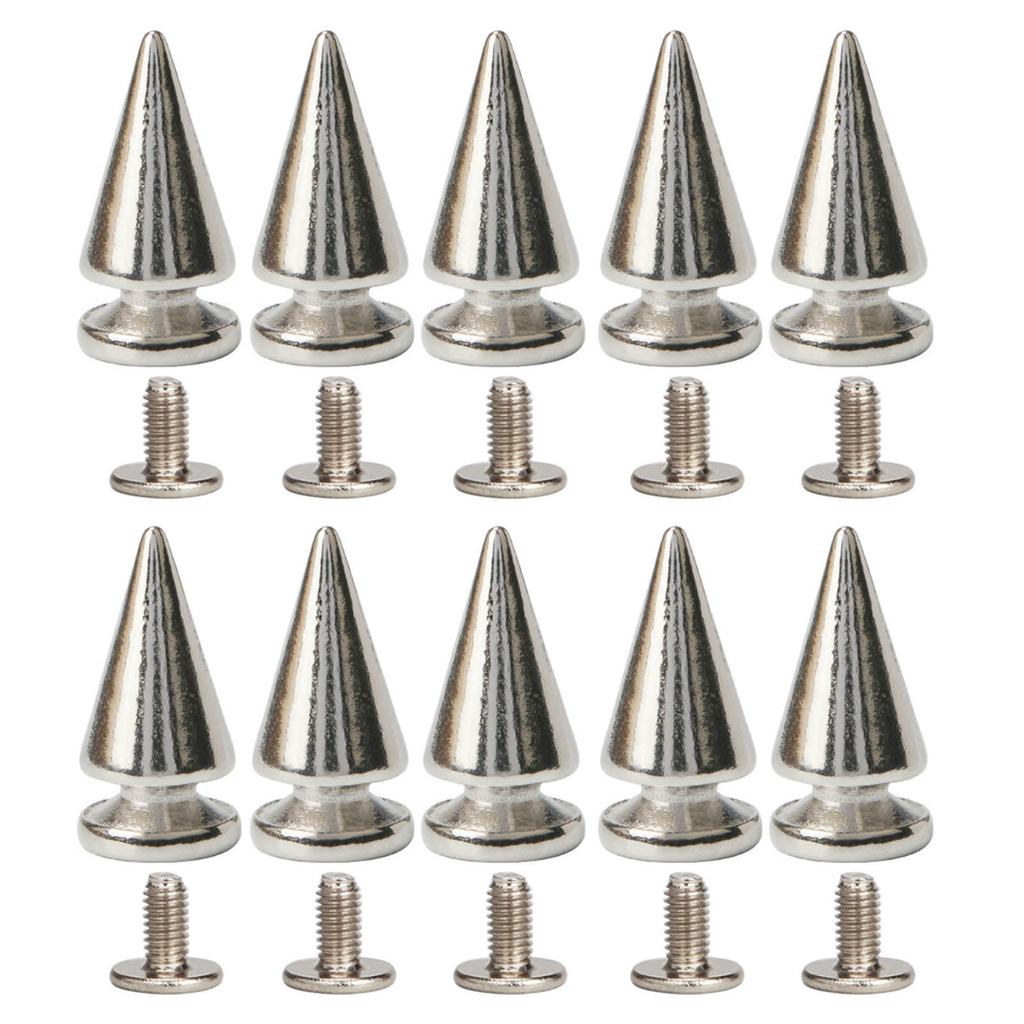 Набор декоративных заклепок 10 шт. Панк-стиль Пряжки-гвозди Винтовые заклепки-шипы для DIY-поделок ПУ ремень Обувь Одежда Шипы