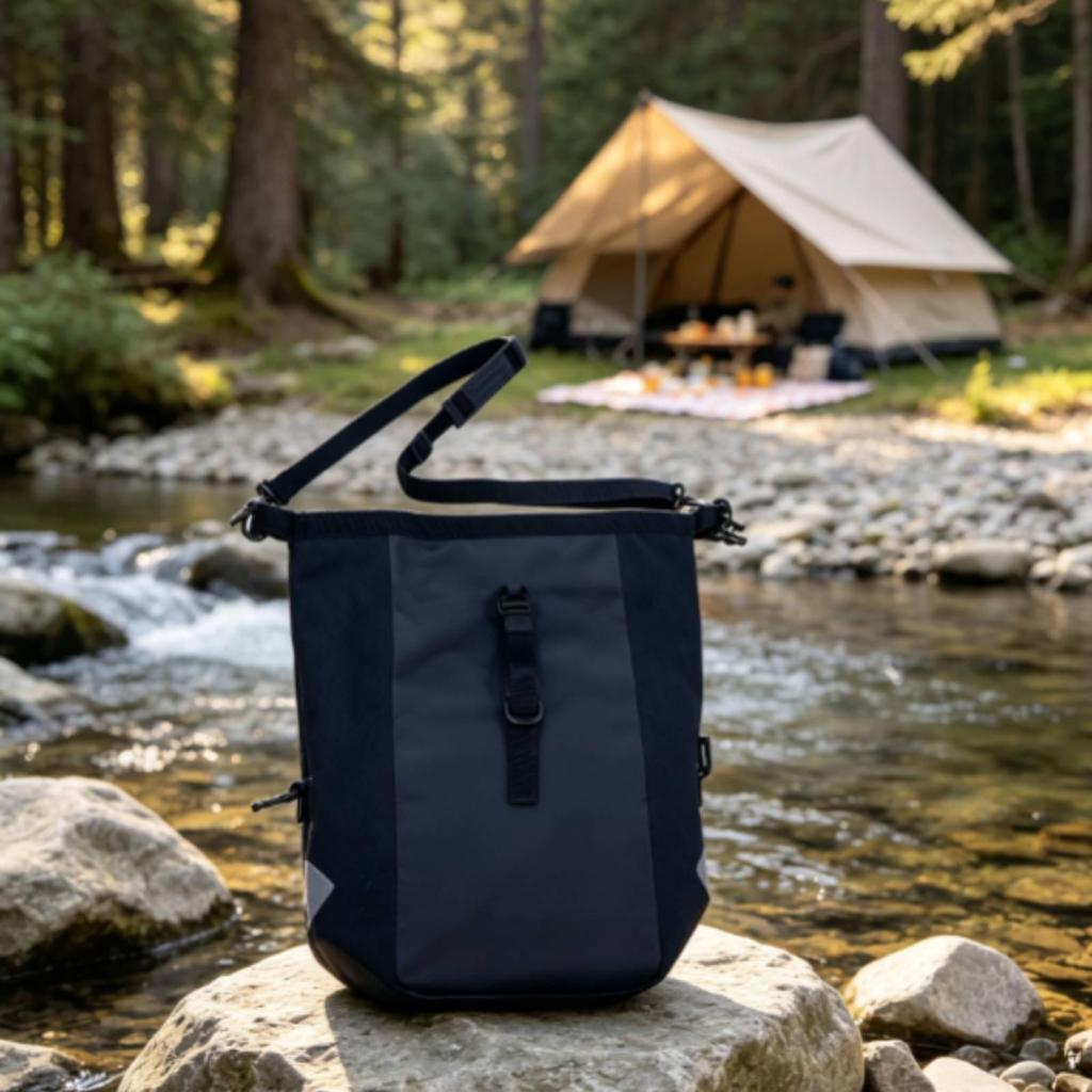 Велосумка-паннье RollTop на задний багажник, светоотражающая, для велосипедистов, commuting, путешествий на природе,