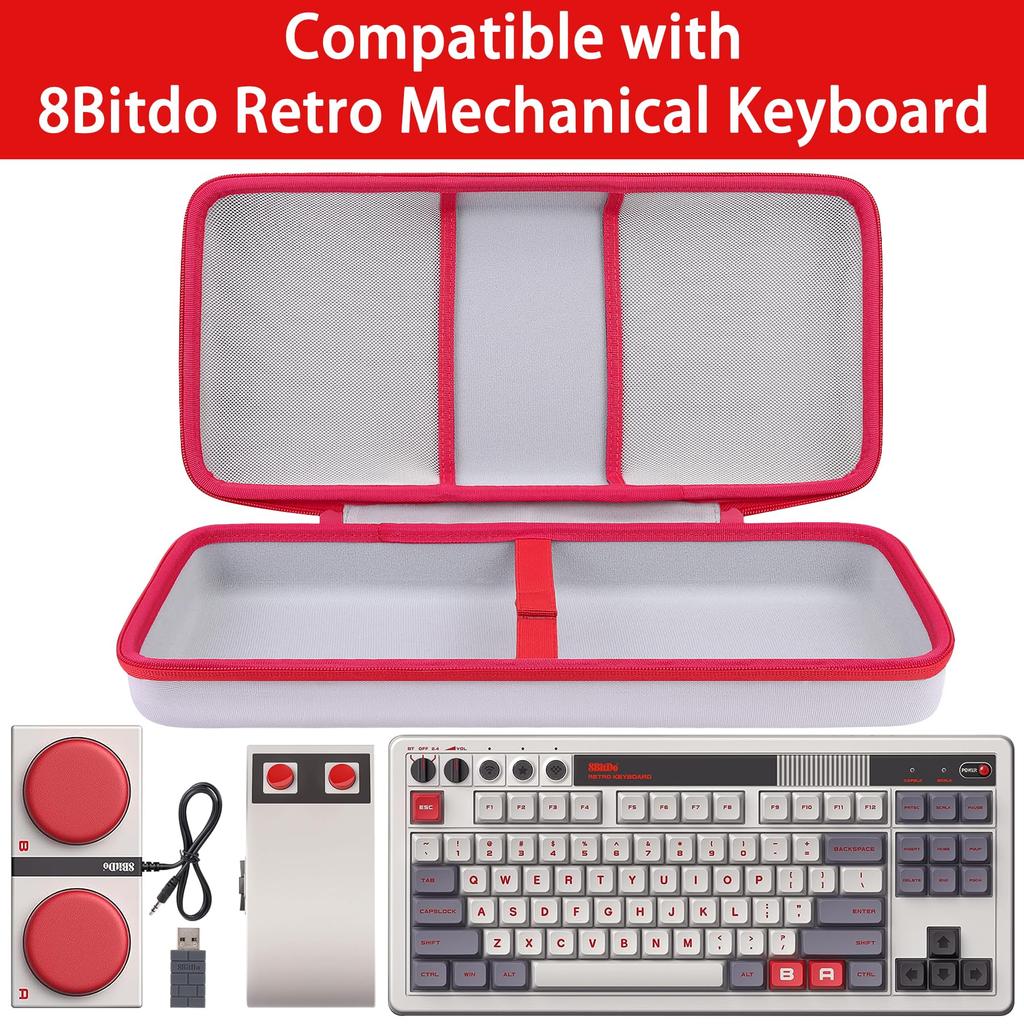 8Bitdo Mechanical Keyboard Storage Case English Layout Japanese Layout Game Keyboard Compatible with Dual Super Programmable Buttons (Case Only) -