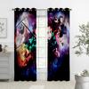 2PCS Japan's Popular Anime Pattern Printed Curtains, Animation, Children's Room Pole Pocket Decorative Curtains