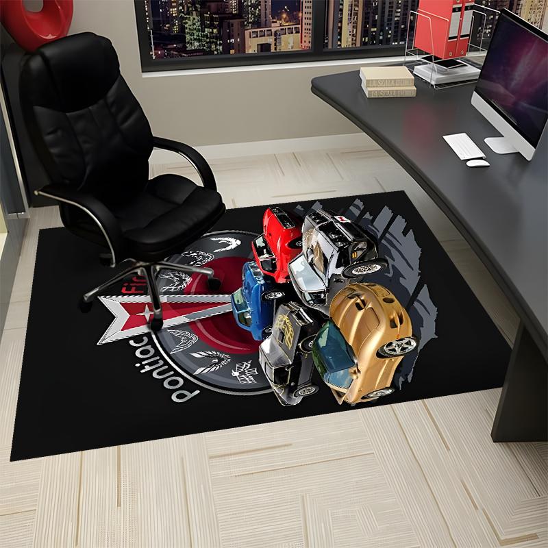 Pontiac Printed Carpet, Rug for Office Chair Living Room Bedroom Kitchen Room Decor Gifts.