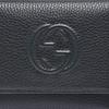 Gucci Classic Logo Litchi Grain Leather Wallet Women wallet Black 598207-A7M0G-1000