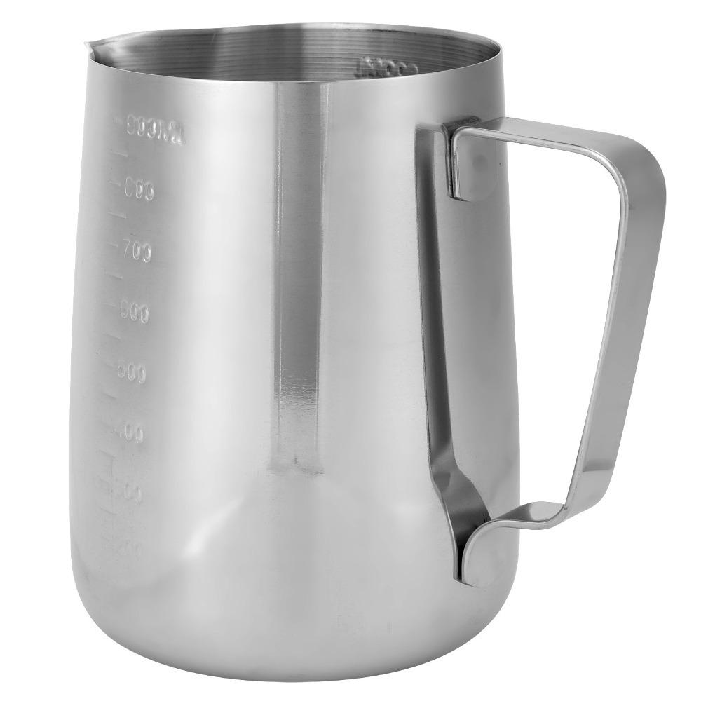 Stainless Steel Coffee Latte Cup 1000ml Frothing Cup Milk Frothing Pitcher Coffee Latte Craft