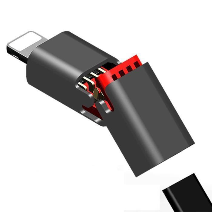 Câble USB Réparation Rapide - SHOP-STORY - MAGIC CABLE - Type C - Rouge - Garantie 1 an