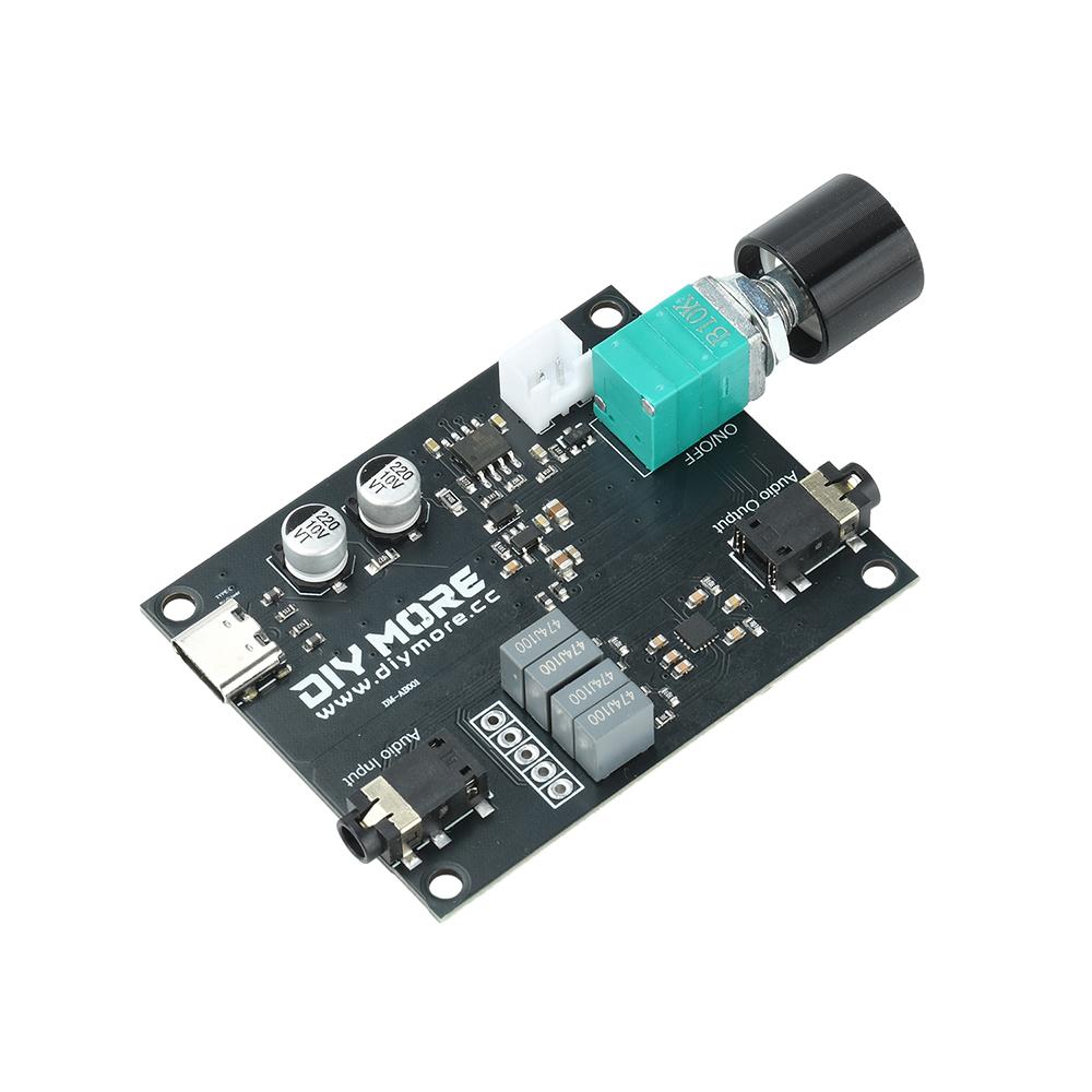 MAX97220 Stereo Headphone Amplifier Module DC 3.7V-5V High Fidelity Audio Board with Type-C Dual Power for DIY Portable Devices