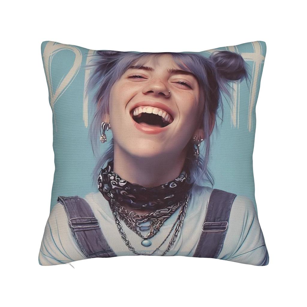 Singer BBilliEilishs Pillowcases Kawaii Pillow Case For Living Room Bed Chair Comfy Pillow Cover