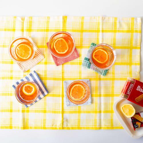 VETLER 100% Indian Cotton Coasters, Set of 3, 10x10cm, Fabric, Stylish and Cute, for Kitchen, Interior, and Cafe Use (Houndstooth Black)