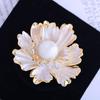 High-end Peony Brooch Pins Vintage Large Flower Badge Pin Flower Brooches  Women