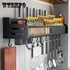 Multipurpose Kitchen Rack Wall-mounted Aluminum Kichen Organizer Spices Rack Kitchen Utensils Organizer